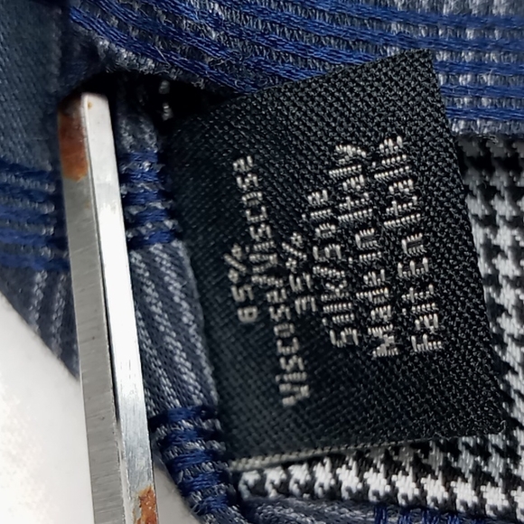 John Varvatos Navy/Gray Diagonal Stripe Tie - Picture 4 of 9